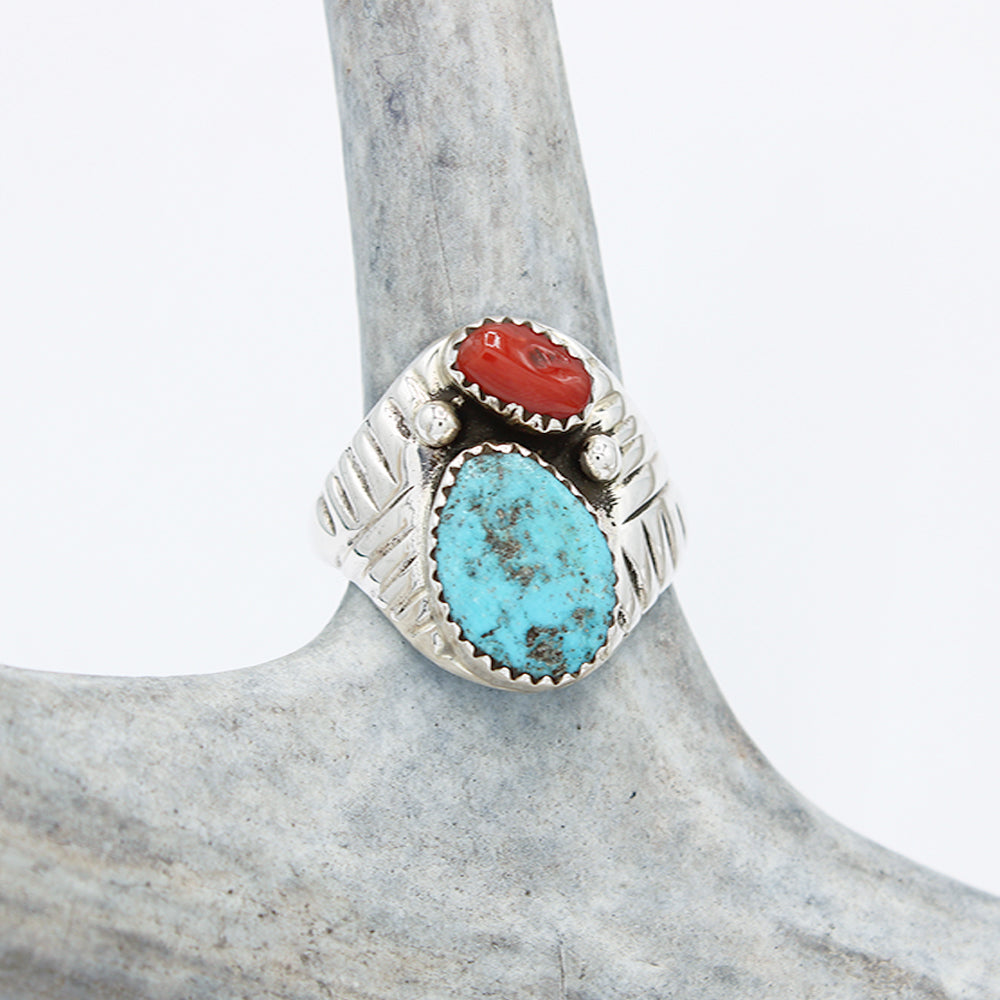 Turquoise & hotsell Coral Ring