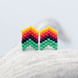 Earrings - Beaded Chevron