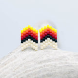 Earrings - Beaded Chevron