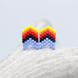 Earrings - Beaded Chevron