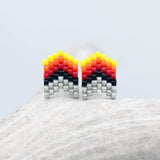 Earrings - Beaded Chevron