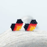 Earrings - Beaded Hearts