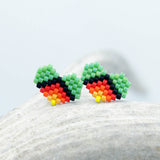 Earrings - Beaded Hearts