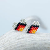 Earrings - Beaded Hearts
