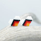 Earrings - Beaded Hearts