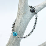 Rustic Cuff - Mini Ireland - Turquoise/White