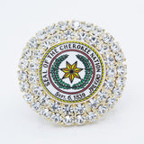 CN Seal Jeweled Pin - Gold