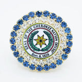 CN Seal Jeweled Pin - Gold