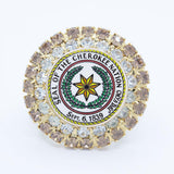 CN Seal Jeweled Pin - Gold