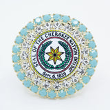 CN Seal Jeweled Pin - Gold