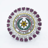 CN Seal Jeweled Pin - Silver