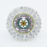 CN Seal Jeweled Pin - Silver