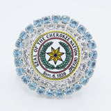 CN Seal Jeweled Pin - Silver
