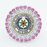 CN Seal Jeweled Pin - Silver