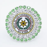 CN Seal Jeweled Pin - Silver