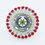 CN Seal Jeweled Pin - Silver
