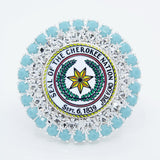 CN Seal Jeweled Pin - Silver