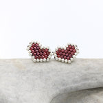 Earrings - Beaded Hearts