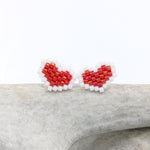 Earrings - Beaded Hearts