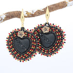 Earrings - Beaded Hearts