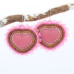 Earrings - Beaded Hearts