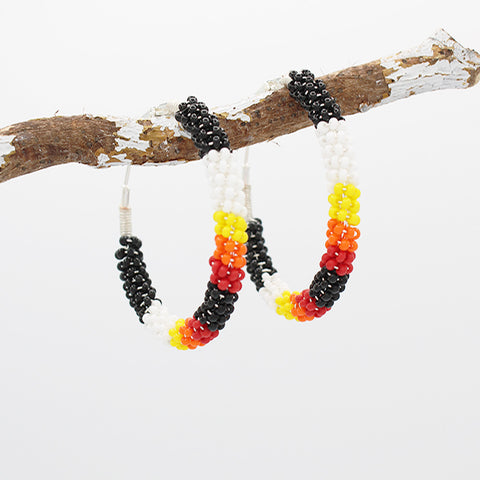 Earrings - Beaded Hoops