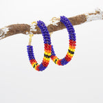 Earrings - Beaded Hoops