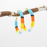 Earrings - Beaded Hoops