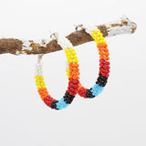 Earrings - Beaded Hoops