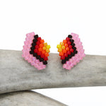 Earrings - Beaded Diamond