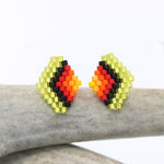 Earrings - Beaded Diamond