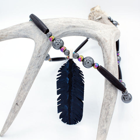 Necklace - Carved Feather