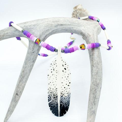 Necklace - Carved Feather