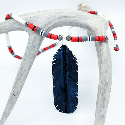 Necklace - Carved Feather