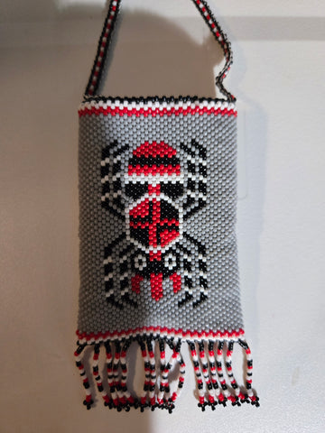 Water Spider Beaded Amulet Bag