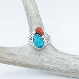 Ring - Coral & Turquoise - Men's