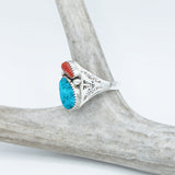 Ring - Coral & Turquoise - Men's