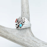 Ring - Coral & Turquoise - Men's