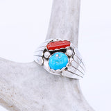 Ring - Coral & Turquoise - Men's