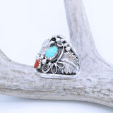 Ring - Turquoise & Coral - Men's - Wolf