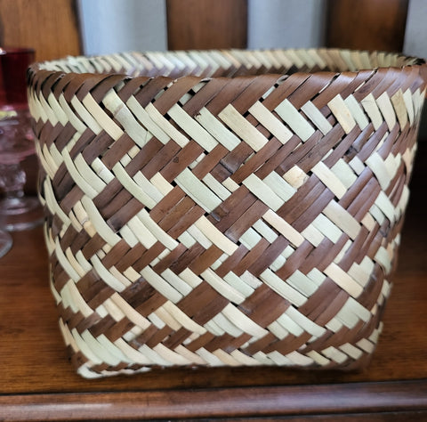 Double Woven Rivercane Basket