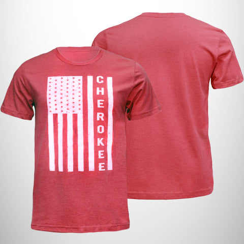 Amer. Flag/Cherokee T-Shirt - Red